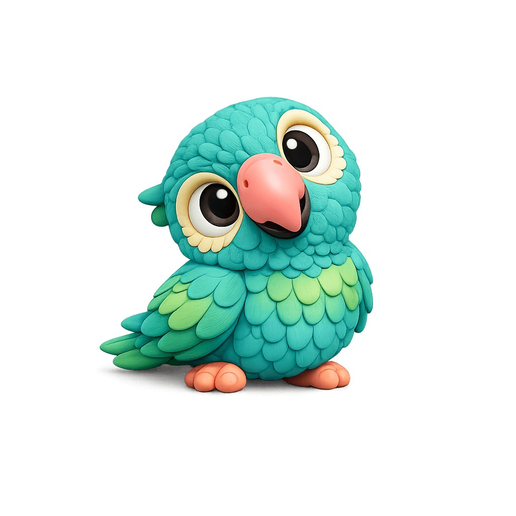 Kotorro - Clay parrot mascot
